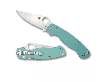 Spyderco Para Military 2 Folding Knife, Teal - SPYC81GPTL2