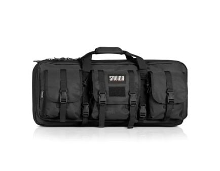 Savior Equipment American Classic 32" Double Rifle Bag Shorty, Black - RB-3212DG-V1-BK