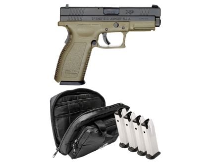 Springfield XD-9 9mm 4" 10rd w/ Gear Up Bundle, OD Green - XD9201GU23P