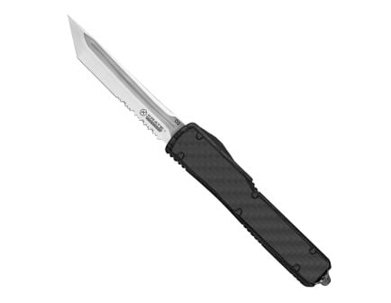 Krate Tactical "Karma" OTF Knife, Black - KRT-OTF-CF-BAR-BLK-X