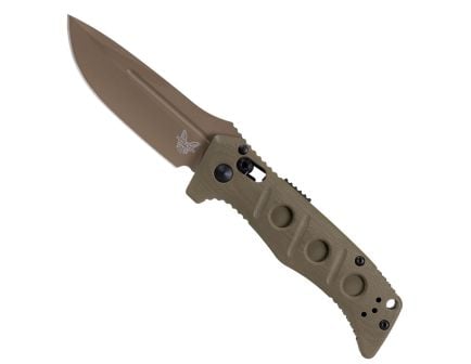 Benchmade Mini Auto Adamas Folding Drop Point Knife, OD Green - 2730FE-2
