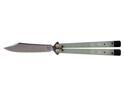 Benchmade Necron Balisong Butterfly Knife, Jade G10 - 99