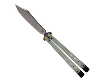 Benchmade Necron Balisong Butterfly Knife, Jade G10 - 99