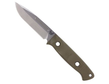 Benchmade Bushcrafter Fixed Blade Drop Point Knife, OD Green - 163-1