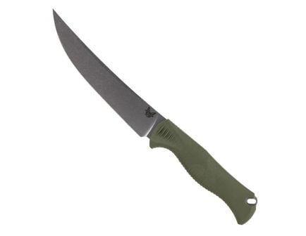 Benchmade Meatcrafter 6" Trailing Point Fixed Blade Knife, Dark Olive - 15500-04