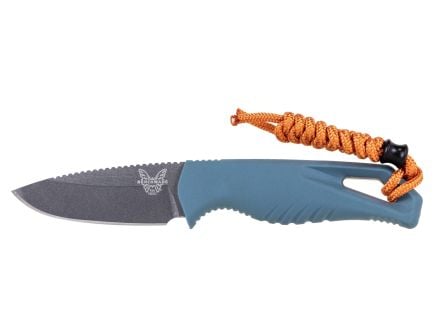 Benchmade Intersect Fixed Blade Drop Point Knife, Depth Blue Santoprene - 18050