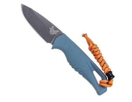 Benchmade Intersect Fixed Blade Drop Point Knife, Depth Blue Santoprene - 18050
