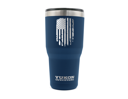 Yukon Outfitters 30 oz Freedom Tumbler, Navy w/ Vertical US Flag  - MGYT30NBVUS