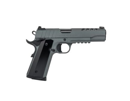 Tisas Night Stalker 5" 9rd 9mm Pistol, Platinum Gray- 10100538