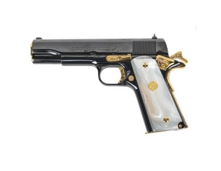 Colt 1911 Government Limited Edition .45 ACP 5" 7rd Pistol, Engraved Gold - O1911C-Gold