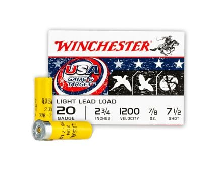 Winchester USA 20 Gauge 2-3/4" #7.5 7/8 OZ Ammo - USA207T