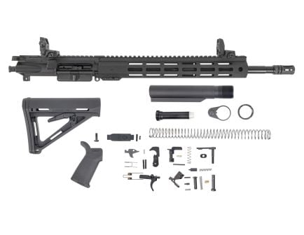 PSA 16" Carbine-Length 5.56 NATO 1/7 Nitride 13.5" Hex M-Lok MOE Rifle Kit w/MBUS Sight Set