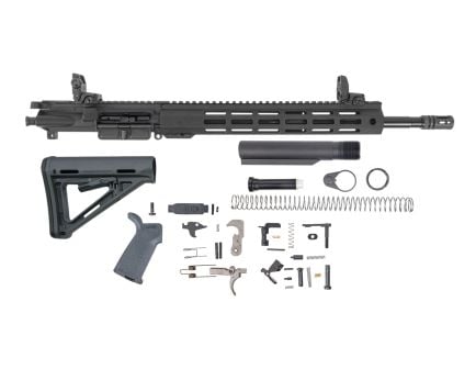 PSA 16" Mid-Length 5.56 NATO 1:7 Nitride 13" Lightweight Hex M-Lok MOE EPT Rifle Kit With MBUS Sight Set, Gray