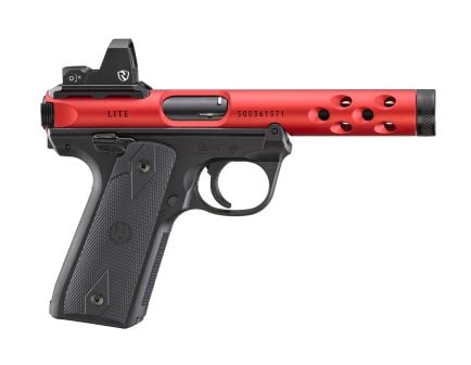 Ruger MKIV 22/45 Lite .22LR 4.4" 10rd Pistol w/ Riton Red Dot, Red/Black- 43946