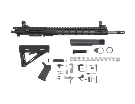 PSA 18" Rifle-Length .223 Wylde 1/7 Stainless Steel 15" Lightweight Hex M-lok MOE EPT Rifle Kit w/MBUS Sight Set