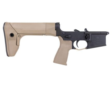 PSA Sabre-15 Forged Lower with Reptilia Stock and Grip - FDE