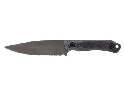 Kronos Crossfade Serrated Fixed Blade Knife, Black