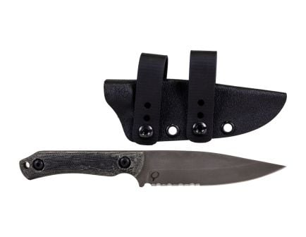 Kronos Crossfade Serrated Fixed Blade Knife, Black