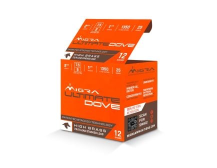 Migra Dove Ultimate Load 12 Gauge 2-3/4" 7.5-9 Stacked 1-1/4oz Ammo, 25rds - M-12UD-75-9