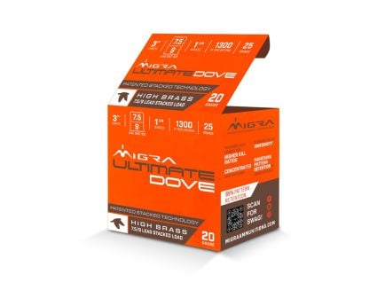 Migra Dove Ultimate Load 20 Gauge 3" 7.5-9 Stacked 1-1/4oz Ammo, 25rds - M-20UD-75-9