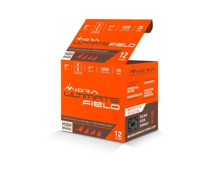 Migra Ultimate Field 12 Gauge 2-3/4" 6-8 Stacked 1-3/8oz Ammo, 25rds - M-12UF-6-8