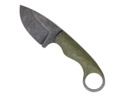 The Wizard Forge OD Green Gremlin Fixed Blade Knife w/ Tiger Stripe Kydex Sheath - GREODG013