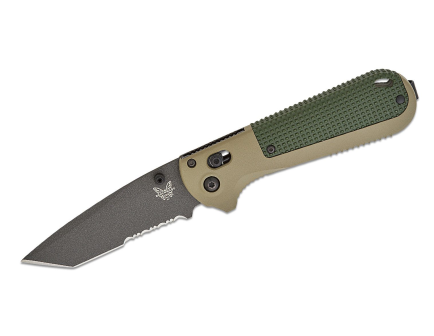 Benchmade Redoubt Folding Tanto Knife Serrated, Forest/Ranger Green - 431SBK-1
