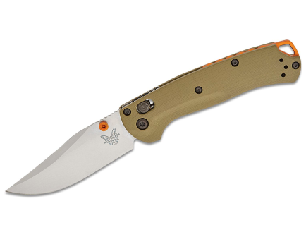 Benchmade Mini Taggedout Folding Drop Point Knife, OD Green - 15534