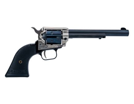 Heritage Rough Rider .22LR 6.5" 6rd Revolver, Nickel / Black - RR22B6NI