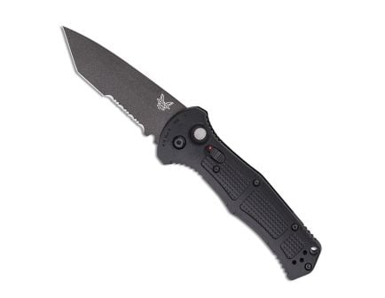 Benchmade Claymore Folding Tanto Knife Serrated, Black - 9071SBK
