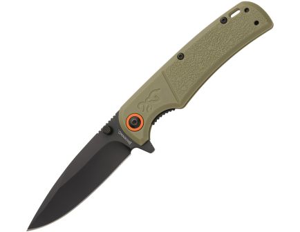 Browning Buckmark Slim Flipper Knife - Sage - 3.13" - 3220513B