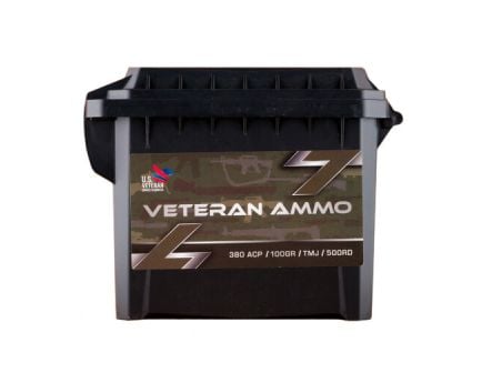 Veteran Ammo .380 ACP 100gr TMJ 500rd Ammo Can - HMCAN-380-500