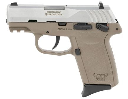 SCCY CPX-1 Gen 3 9mm 3.1" 10rd, Silver/Flat Dark Earth