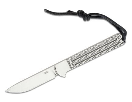 CRKT Feisty Fixed Blade Knife Silver Plain 2.38" 7524 420J2