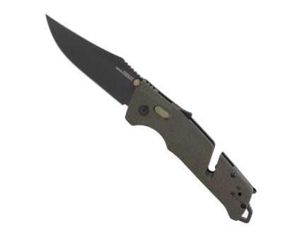 SOG Knives Trident AT 3.7" Clip Point Folding Knife, Black - SOG11120341