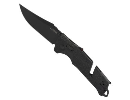 SOG Knives Trident AT 3.7" Clip Point Folding Knife, Black - SOG11120541