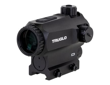Truglo PR1 Prism, Red Dot, 1X25, 6 MOA Red Dot with Outer Ring, Black, Includes Lens Covers