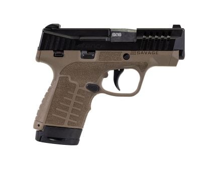 Savage Stance 9mm Pistol, 3.2" Barrel, 3 Dot Sights, Flat Dark Earth, Black - 67004