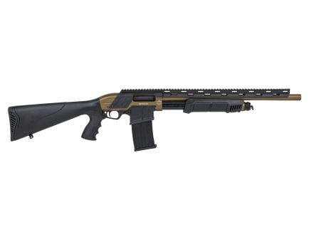 Revolution Armory Defender 12 Gauge 20" 5rd Pump Action Shotgun, Bronze/Black - RA12MPBRZ