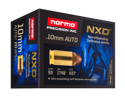 Norma 10mm 93 gr NXD 20rds Handgun Ammo for Accurate and Powerful Shots - 611340020