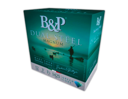 B&P Dual Steel Magnum 12 Gauge 3" #2/#3 1-1/8 oz Waterfowl Ammo, 25rds - 12B8DS23