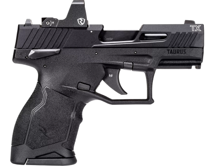 Taurus TX22 Compact Riton Optic .22LR 3.60" Pistol 13rds, Black - Reliable and Compact - 1TX22131RI