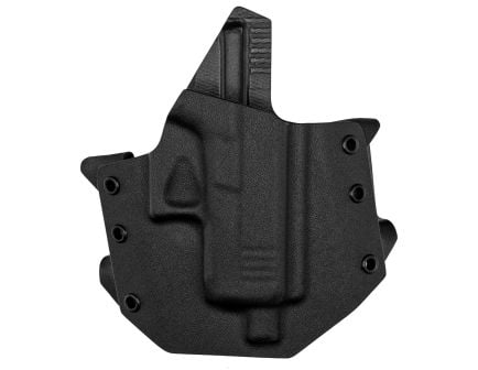GunfightersINC Ronin Glock G43X MOS OWB Holster RH Kydex Black - Secure and Quick Access for Your Glock - RO-G43XMOS-0101111