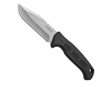 Camillus Hawker Fixed Blade Drop Point Knife, Black - CAM-19154