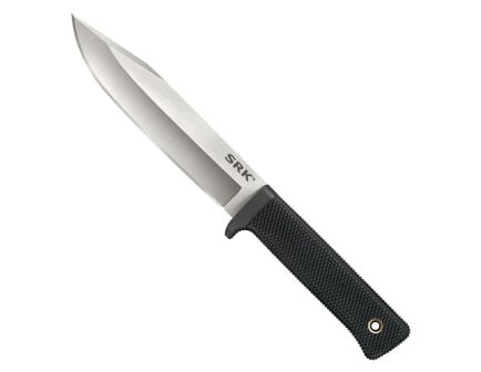 Cold Steel 3V SRK Fixed Knife Clip Point Black - Durable, Lightweight and Reliable Handle for Tough Tasks - CS-38CKE