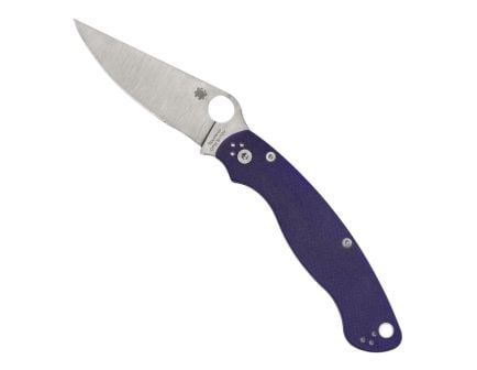 Spyderco Military 2 Folding Knife Clip Point Blue - for Precision Cutting - C36GPDBL2