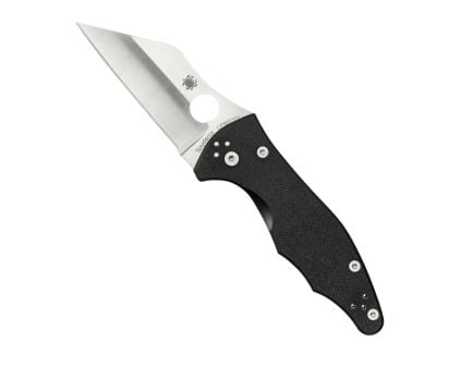 Spyderco Yojimbo 2 Folding Knife, Wharncliffe, Black - Sleek Handle, Secure Locking Mechanism, Ideal for Tactical and EDC Use - C85GP2