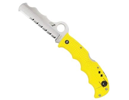 Spyderco Assist Salt Lightweight Folding Knife Sheepsfoot Yellow - Durable, Lightweight and Reliable Handle - C79PSYL