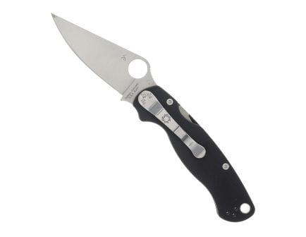 Spyderco Para Military 2 Left-Hand Folding Knife Clip Point Black - Durable, Lightweight and Reliable Handle - C81GPLE2