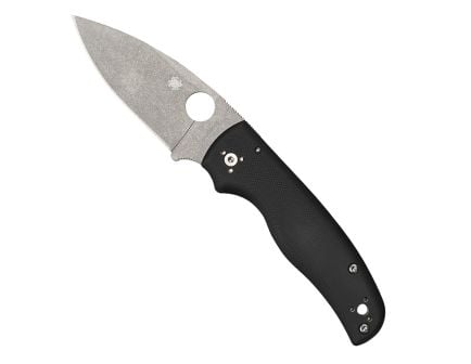 Spyderco Shaman Folding Knife Drop Point Black Plain Edge - Smooth Opening, Robust Lock, Ideal for EDC and Tactical Use - C229GP